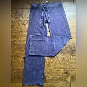 Vintage Juicy Couture; crushed velvet low rise sweats